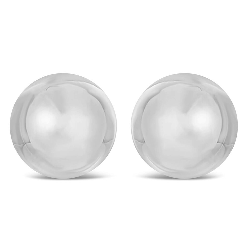 9ct White Gold 5mm Polished Ball Stud Earrings image number 0