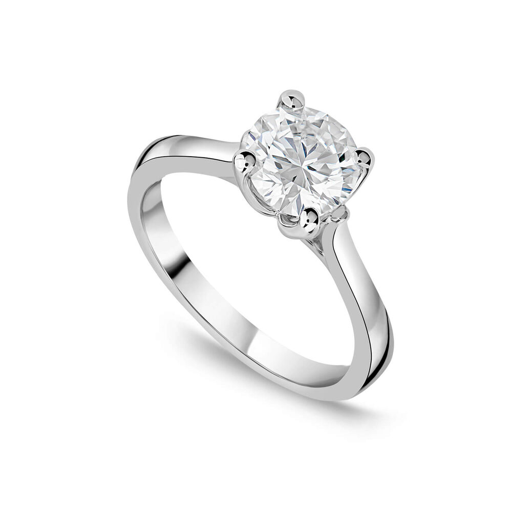 Born Platinum Lab Grown 1.70ct Round Solitaire Diamond Ring image number 0
