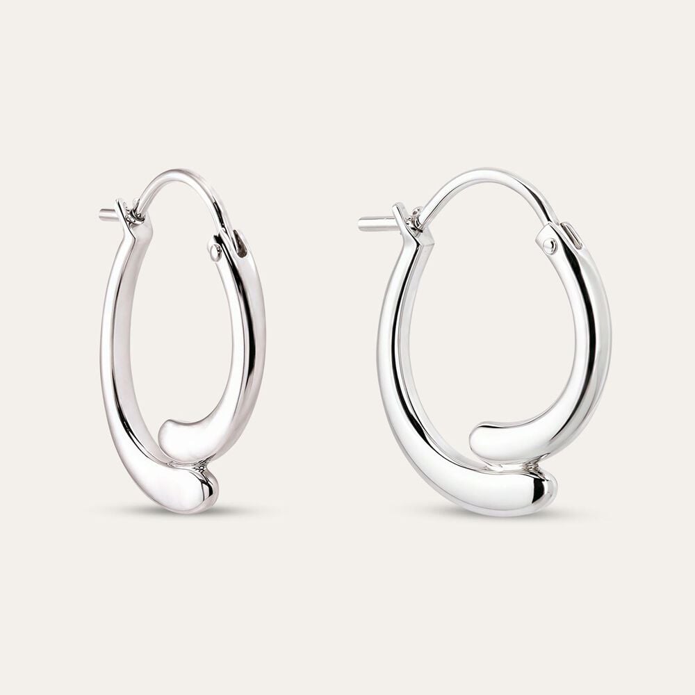Sterling Silver Overlap Hoop Earrings