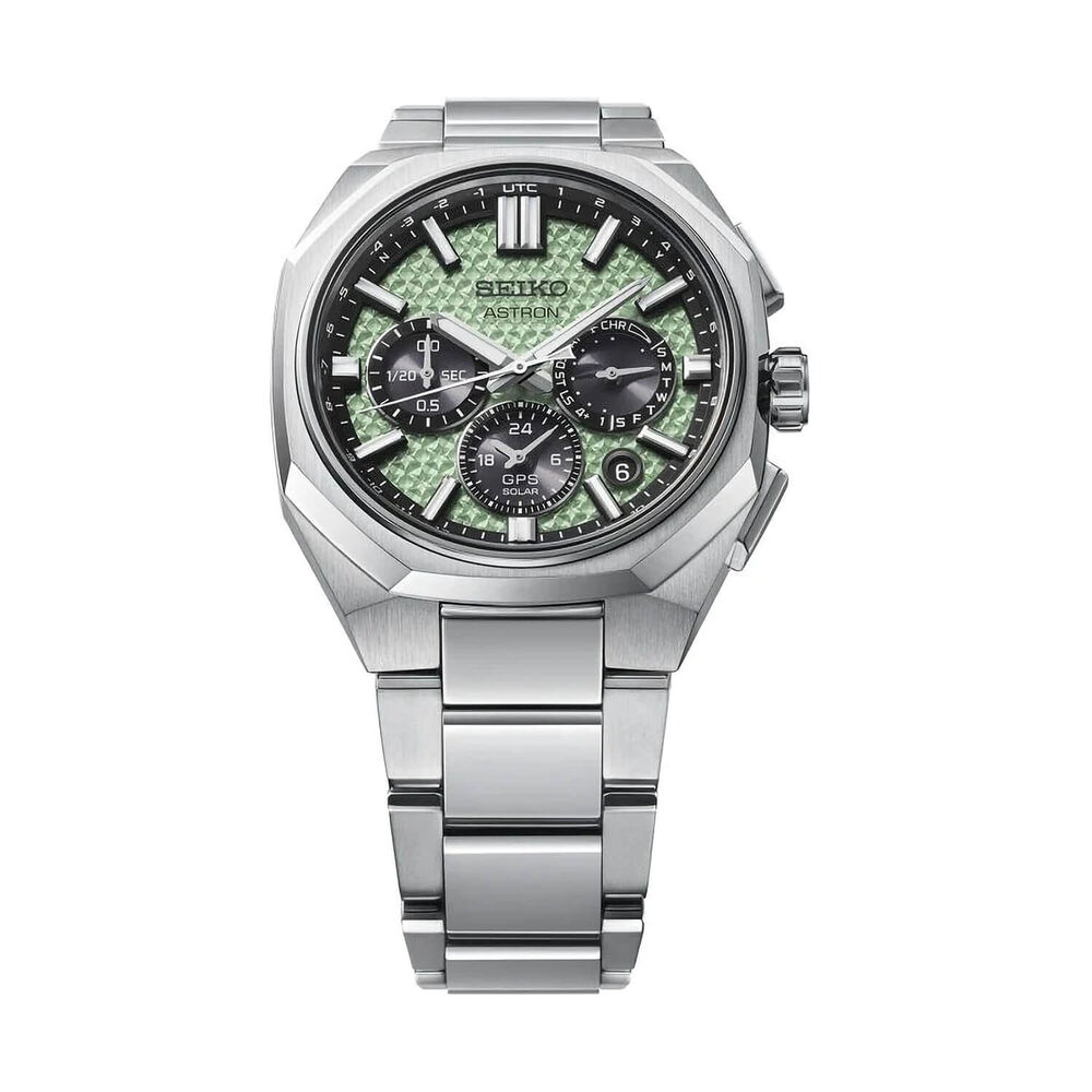 Seiko Astron GPS Solar 2026 Limited Edition Crystal Green Titanium Case & Bracelet Watch