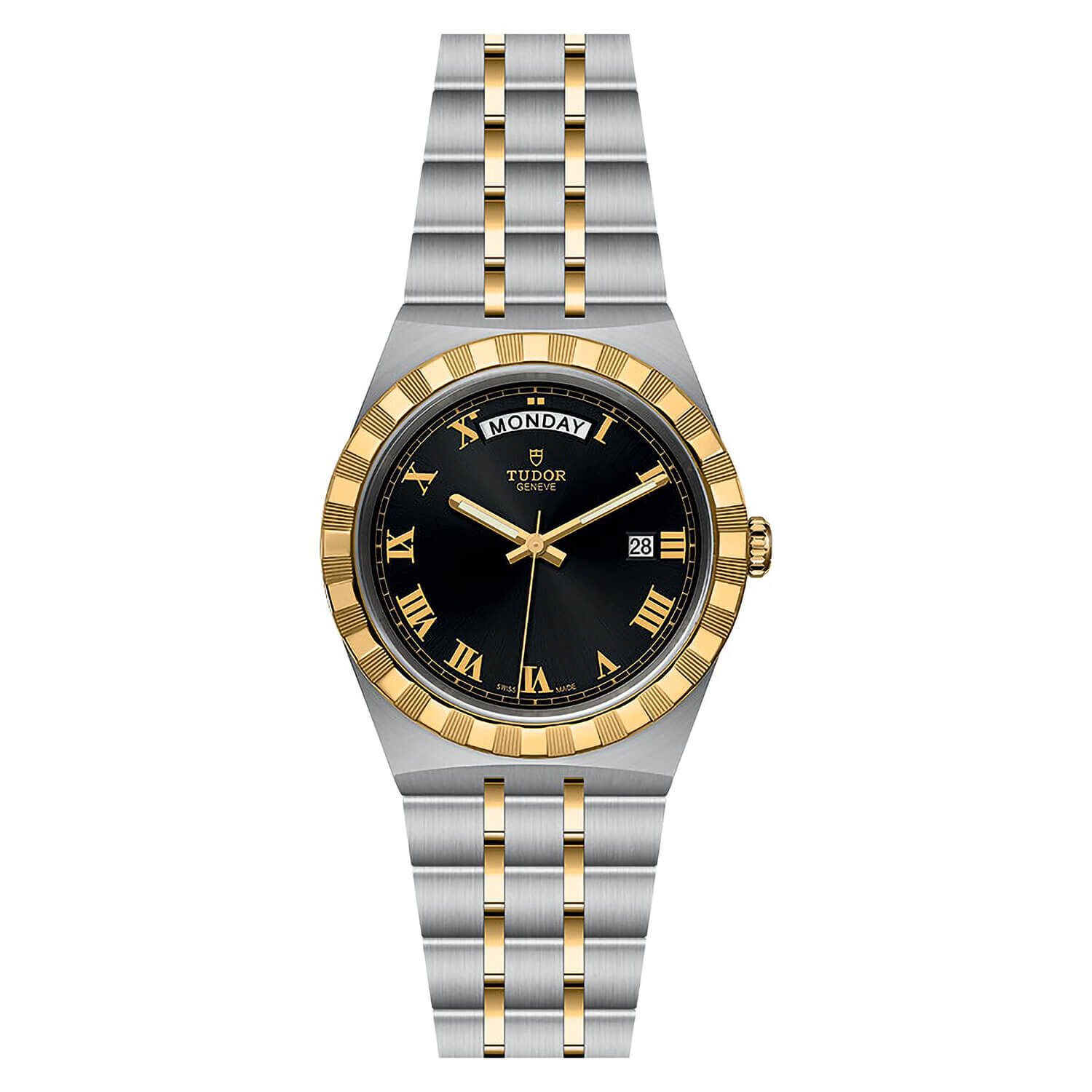 TUDOR Royal 41mm Black Roman Numerals Day Date Case Watch