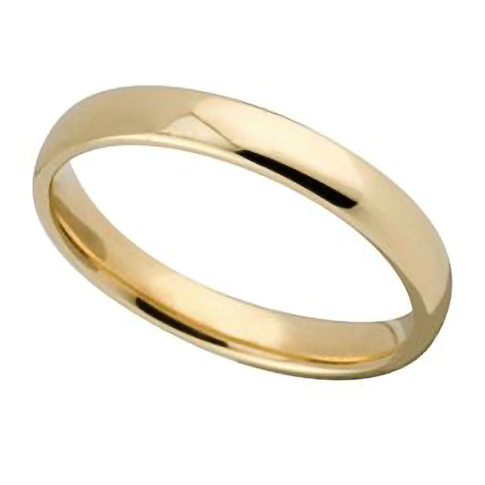 Ladies' 18ct gold 3mm superior court wedding ring image number 0