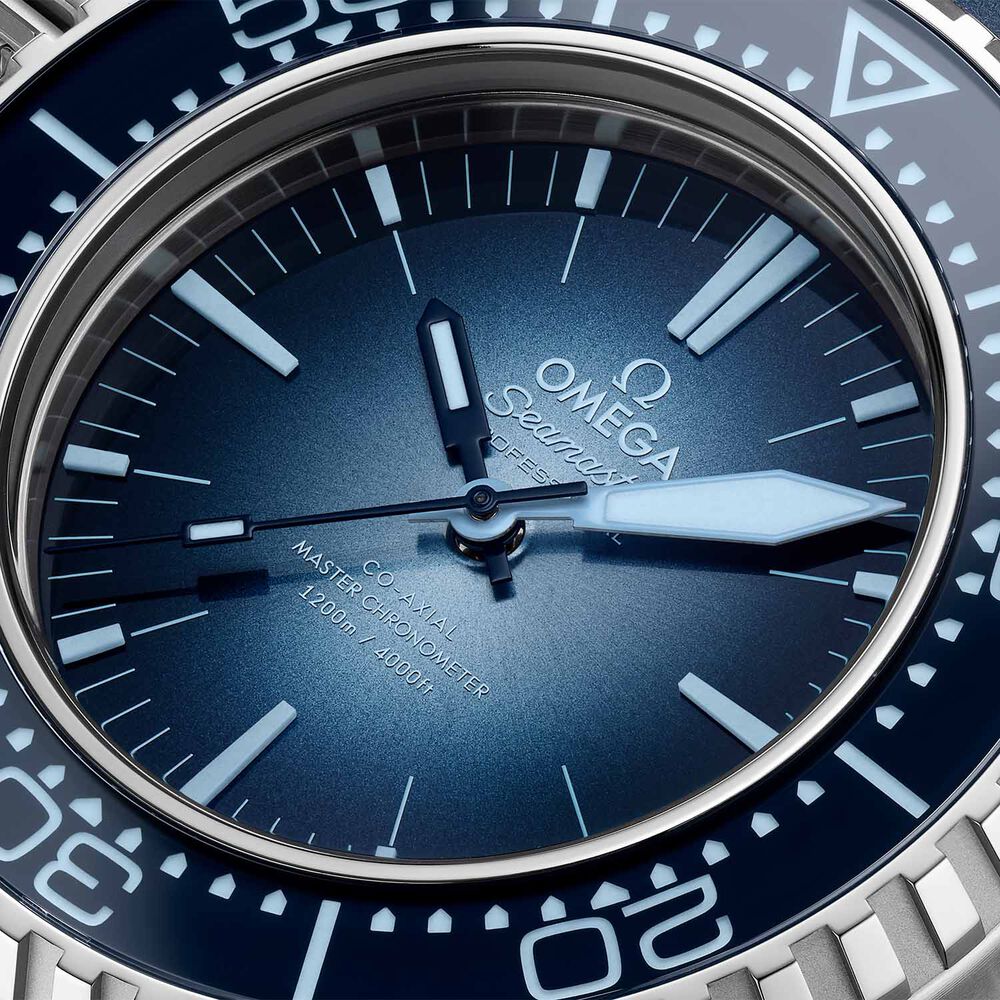OMEGA Seamaster Ploprof 1200M 55x45mm Summer Blue Dial Blue Rubber Strap Watch image number 7