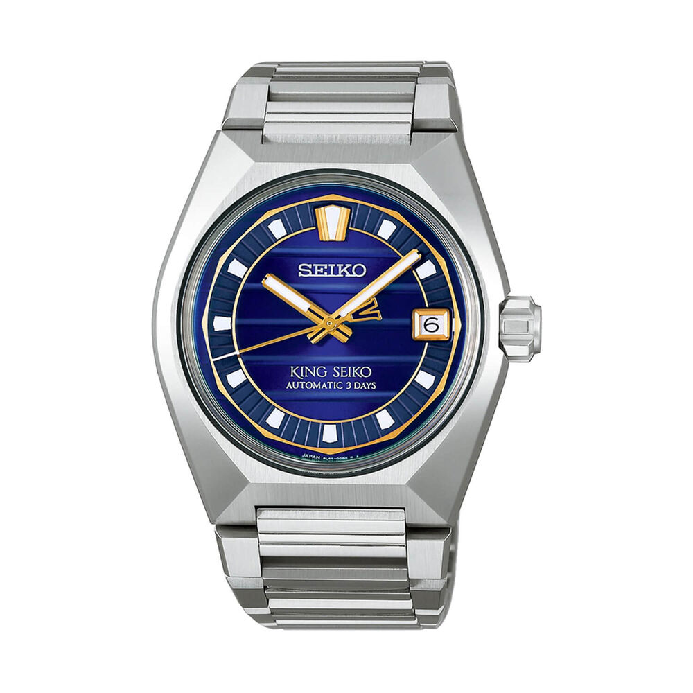 Seiko King Seiko VANAC 'Tokyo Twilight' 41mm Purple Dial Steel Bracelet Watch