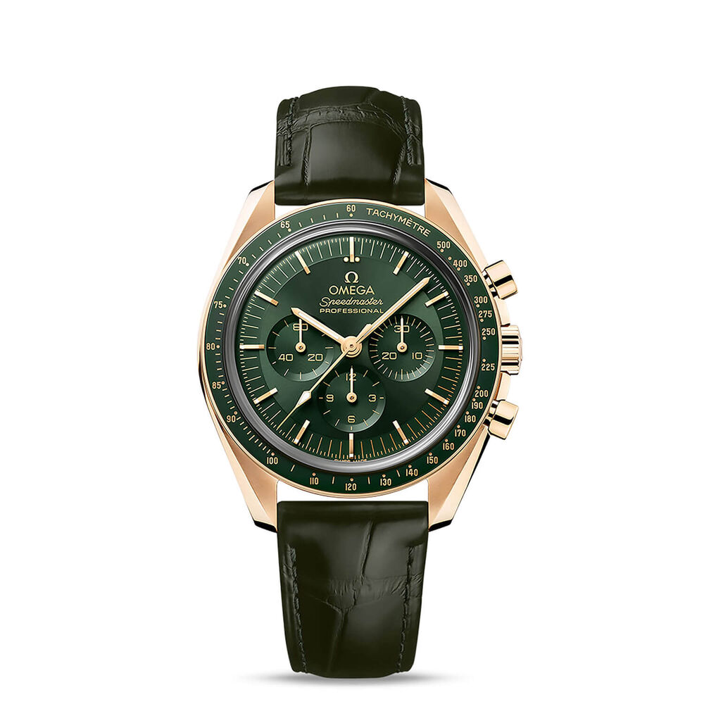 OMEGA Speedmaster Moonwatch Professional  Master Chronometer 42mm Green Dial Strap Watch image number 0