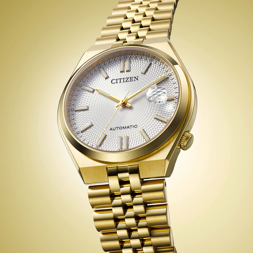 Citizen Tsuyosa 60 40mm Silver Dial Yellow Gold Tone Steel Bracelet Watch