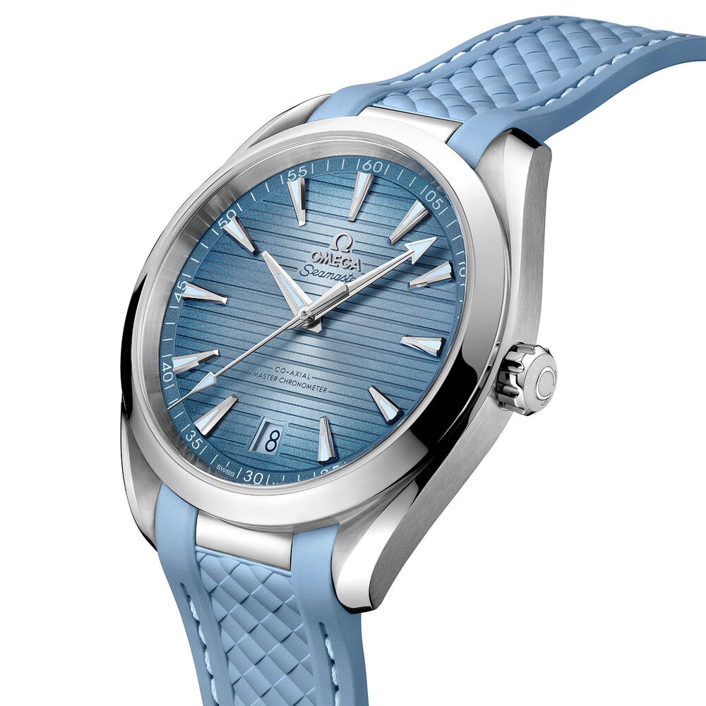 OMEGA Seamaster Aqua Terra 150M 41mm Summer Blue Dial & Rubber Strap Watch image number 1