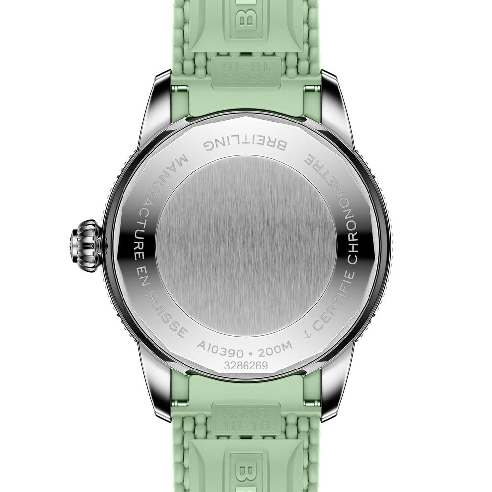 Breitling Superocean Heritage Automatic 36mm Green Dial Mesh Rubber Strap Watch