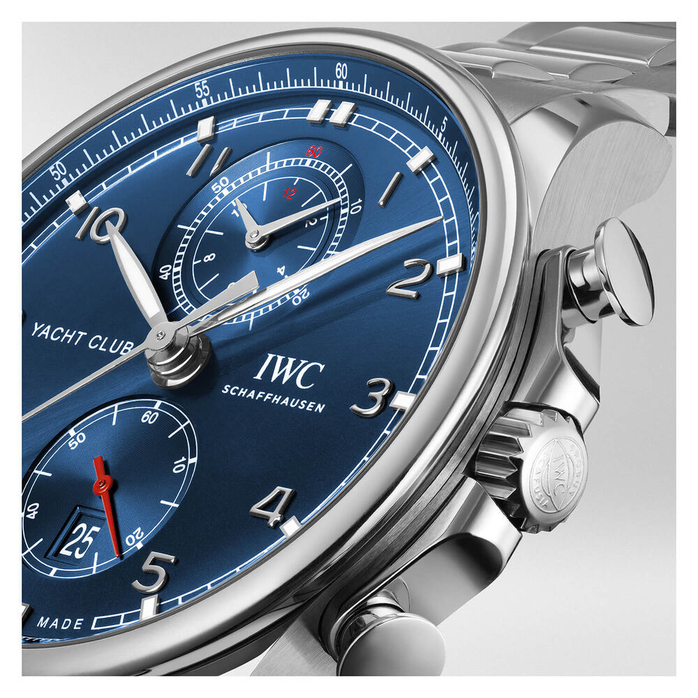 IWC Schaffhausen Portugieser Yacht Club Chronograph Blue Dial Bracelet Watch image number 2