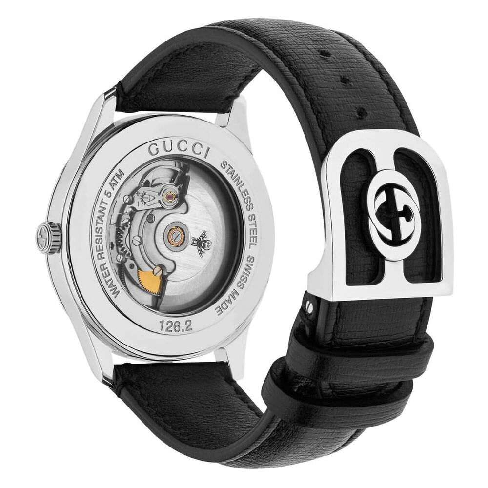Gucci G-Timeless 42mm Black Onyx Dial Black Strap Watch