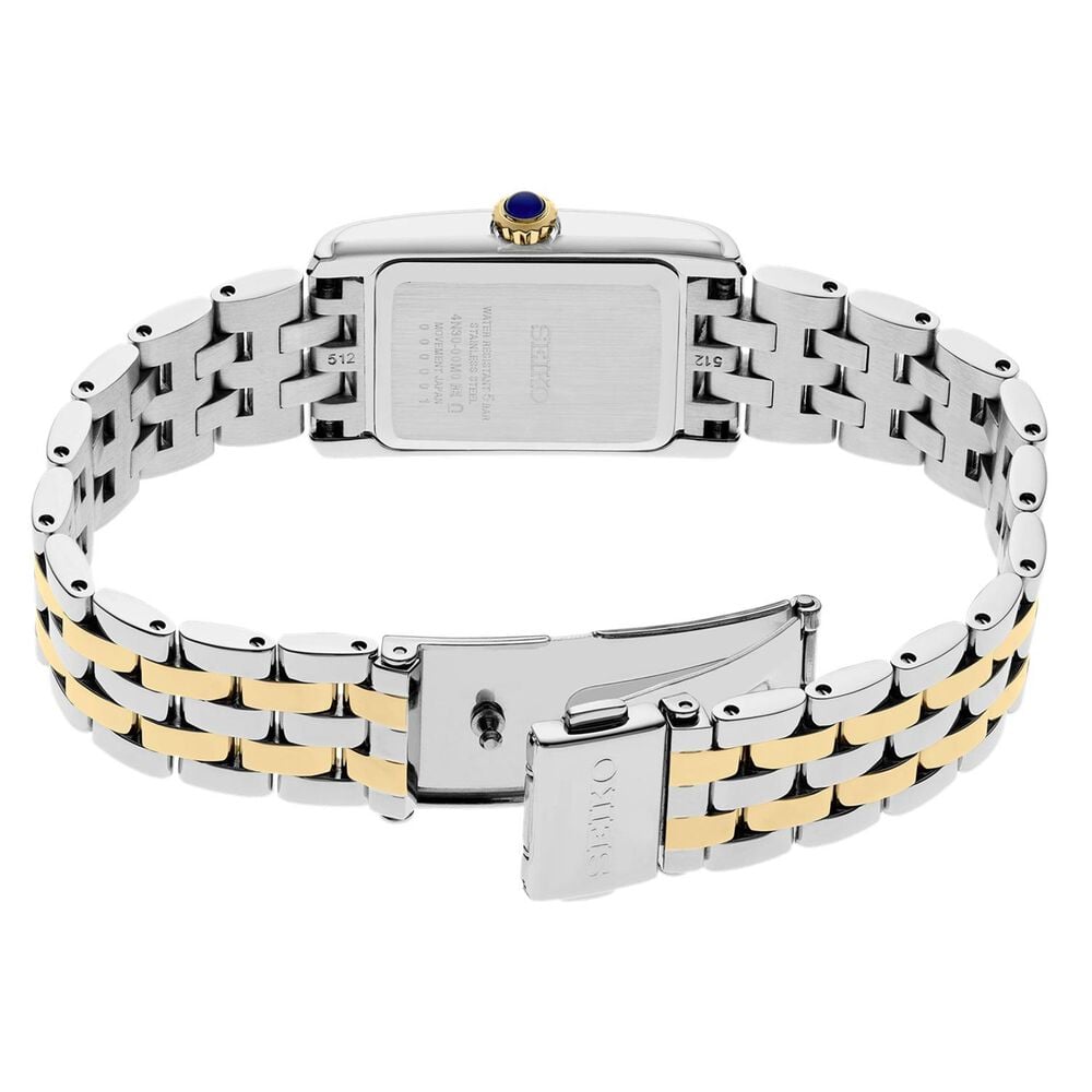 Seiko 22.2x33.1mm White Dial Two Tone Stainless Steel Bracelet Watch