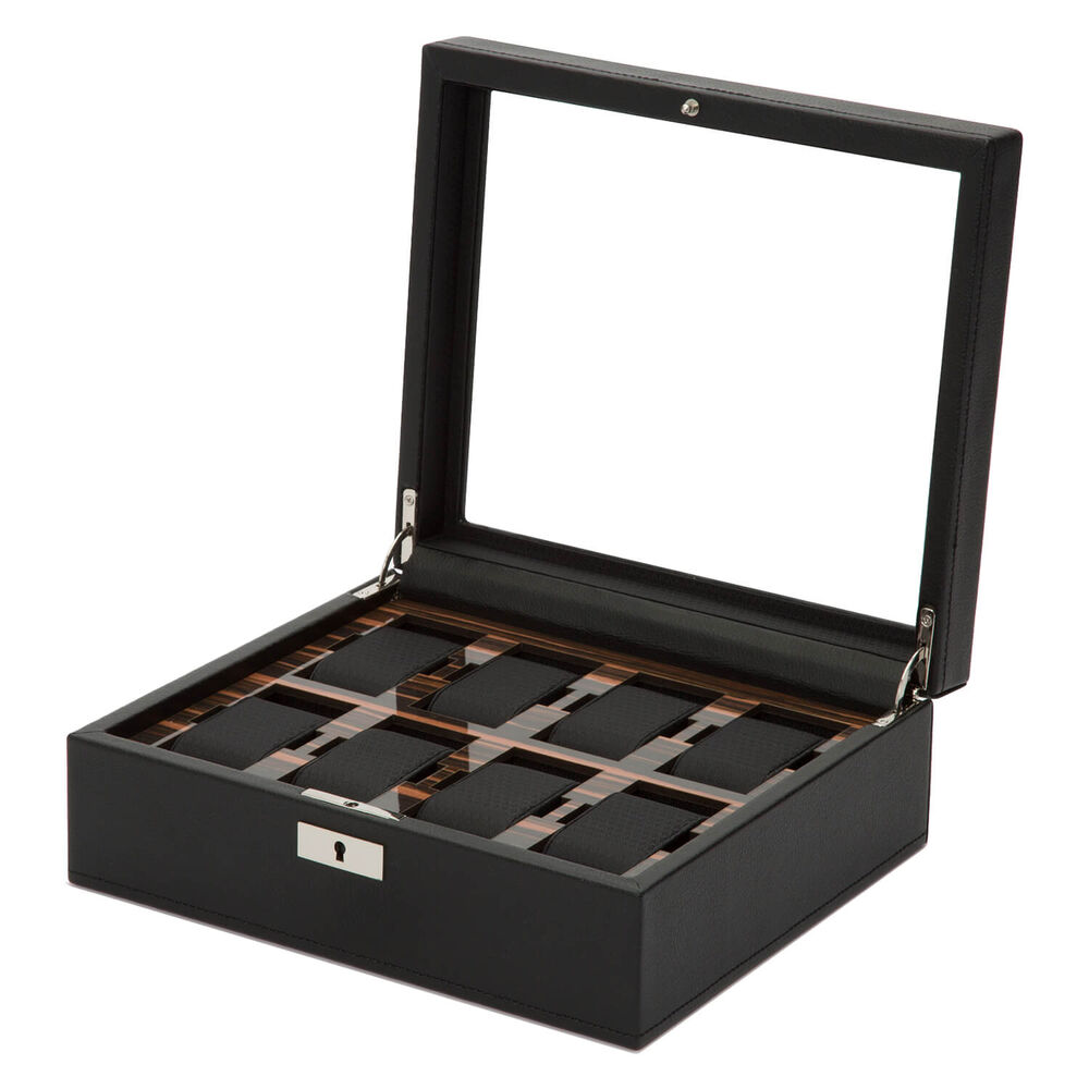 WOLF ROADSTER 8pc Black Watch Box