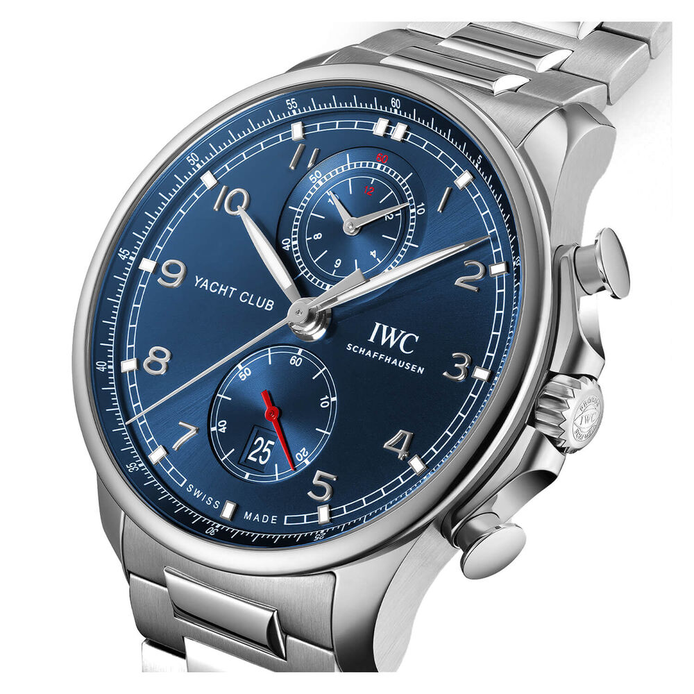 IWC Schaffhausen Portugieser Yacht Club Chronograph Blue Dial Bracelet Watch image number 1