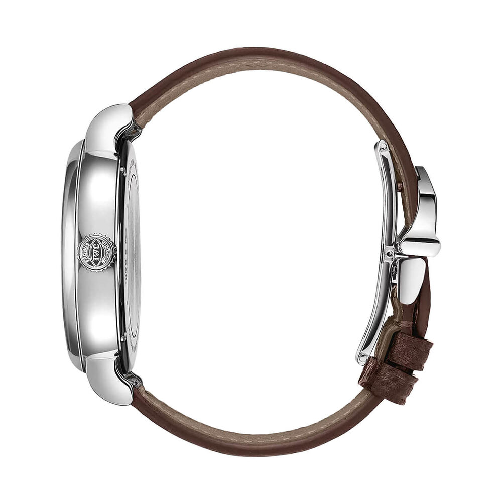 IWC Schaffhausen Portofino Pointer Date 39mm Silver Dial Brown Leather Strap Watch image number 4