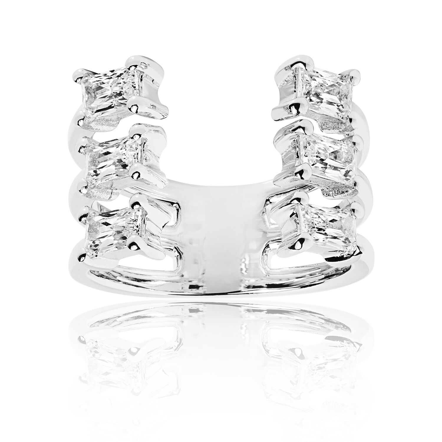 Sif Jakobs Antella Grande Silver White Cubic Zirconia Ring