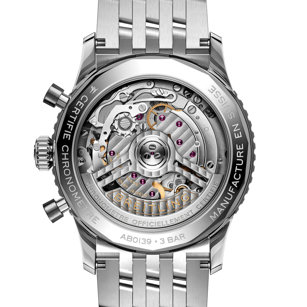 Breitling Navitimer B01 Chronograph 41mm White Dial Steel Bracelet Watch