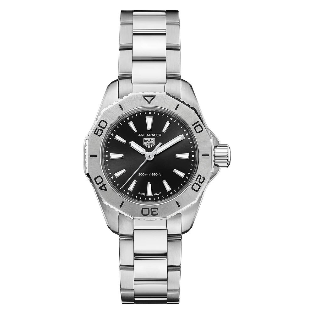 TAG Heuer Aquaracer Professional 200 30mm Black Dial Stainless Steel Bracelet Watch
