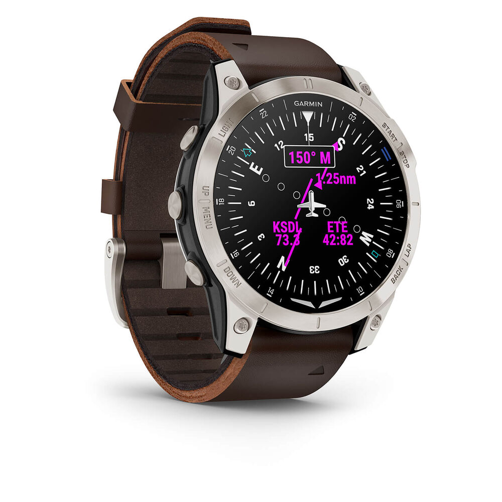 Garmin D2 MACH 1 Multifunction Titanium Case Strap Watch image number 2