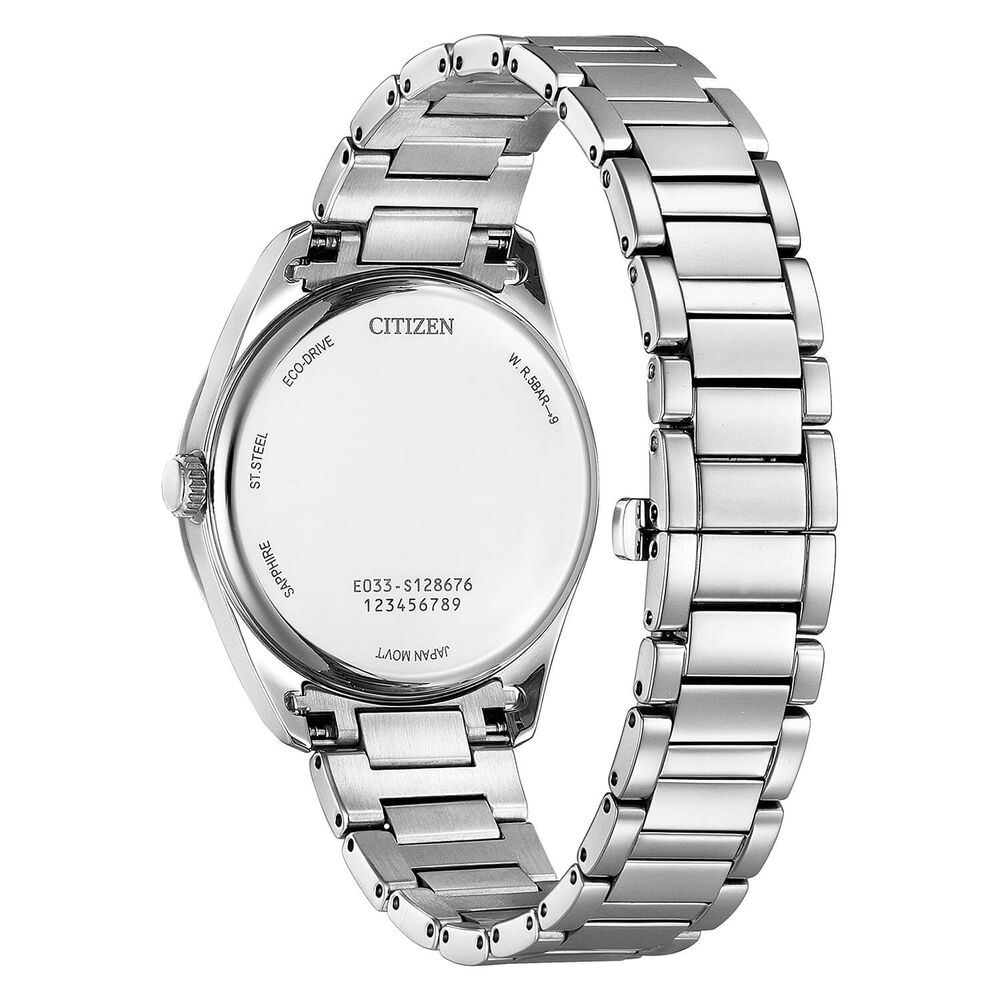 Citizen Eco-Drive Arezzo White Dial Steel Case Bracelt Watch image number 2
