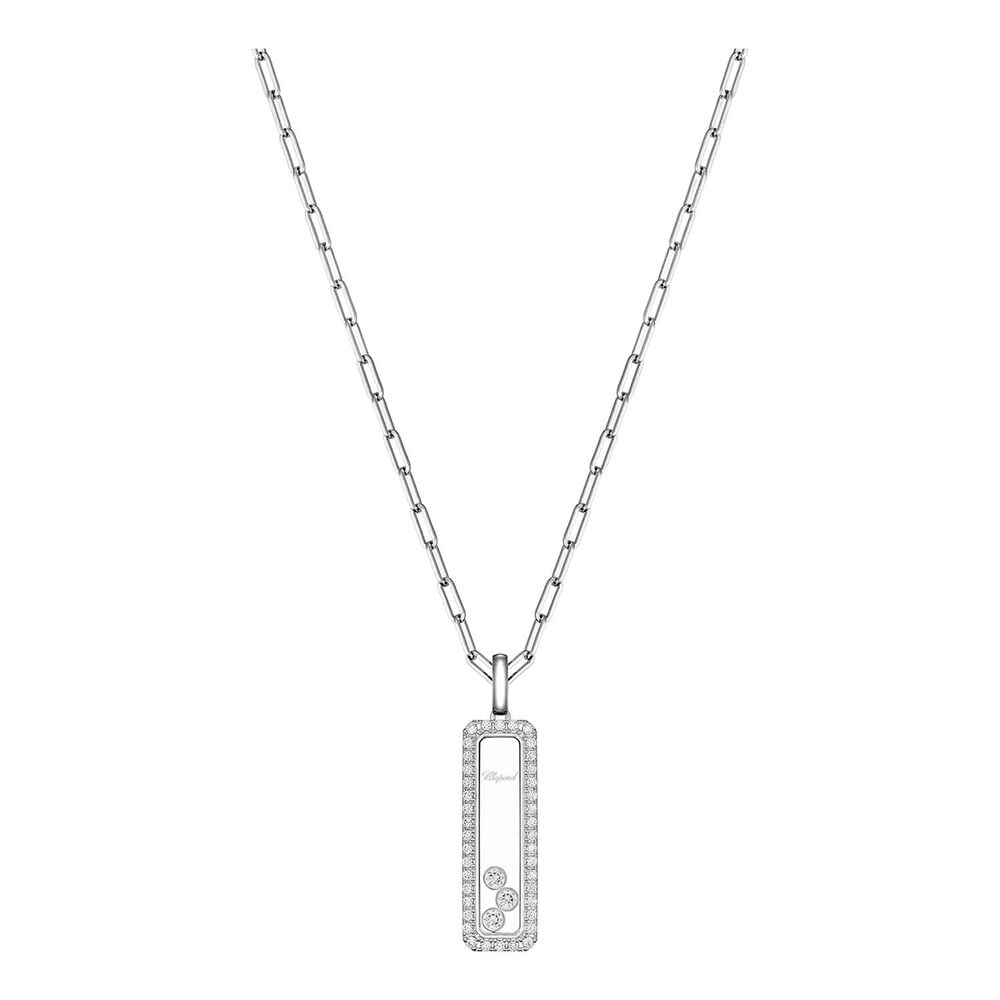 Chopard Happy Diamonds Icons 0.43ct Diamond 18ct White Gold Rectangular Pendant