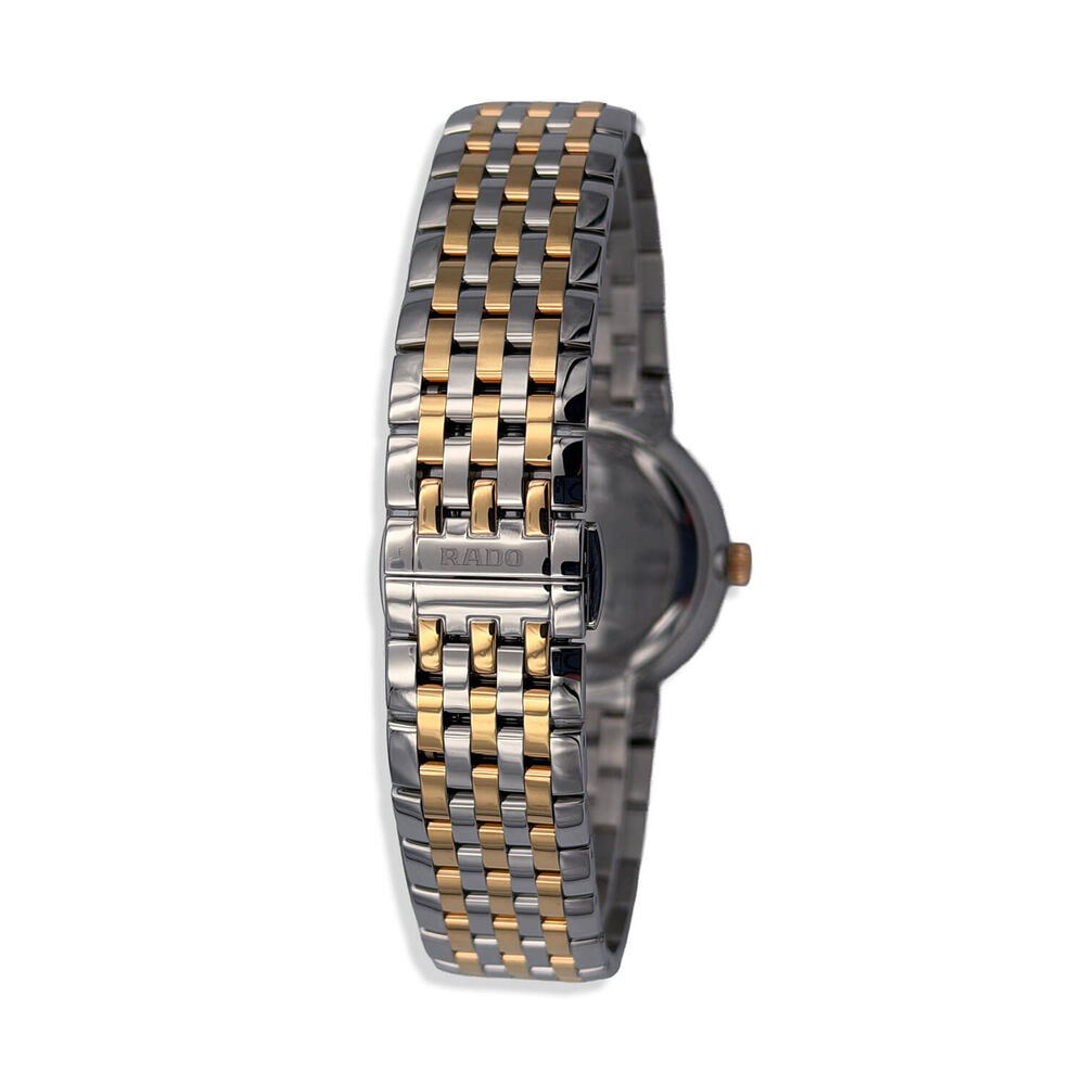Pre-Owned Rado Florence 30mm 12 Diamonds Brown Dial Steel & Rose Gold Bracelet Watch