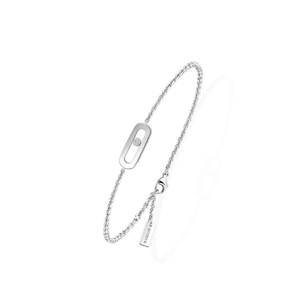 Messika Move Uno 0.02c Diamond White Gold Bracelet image number 0
