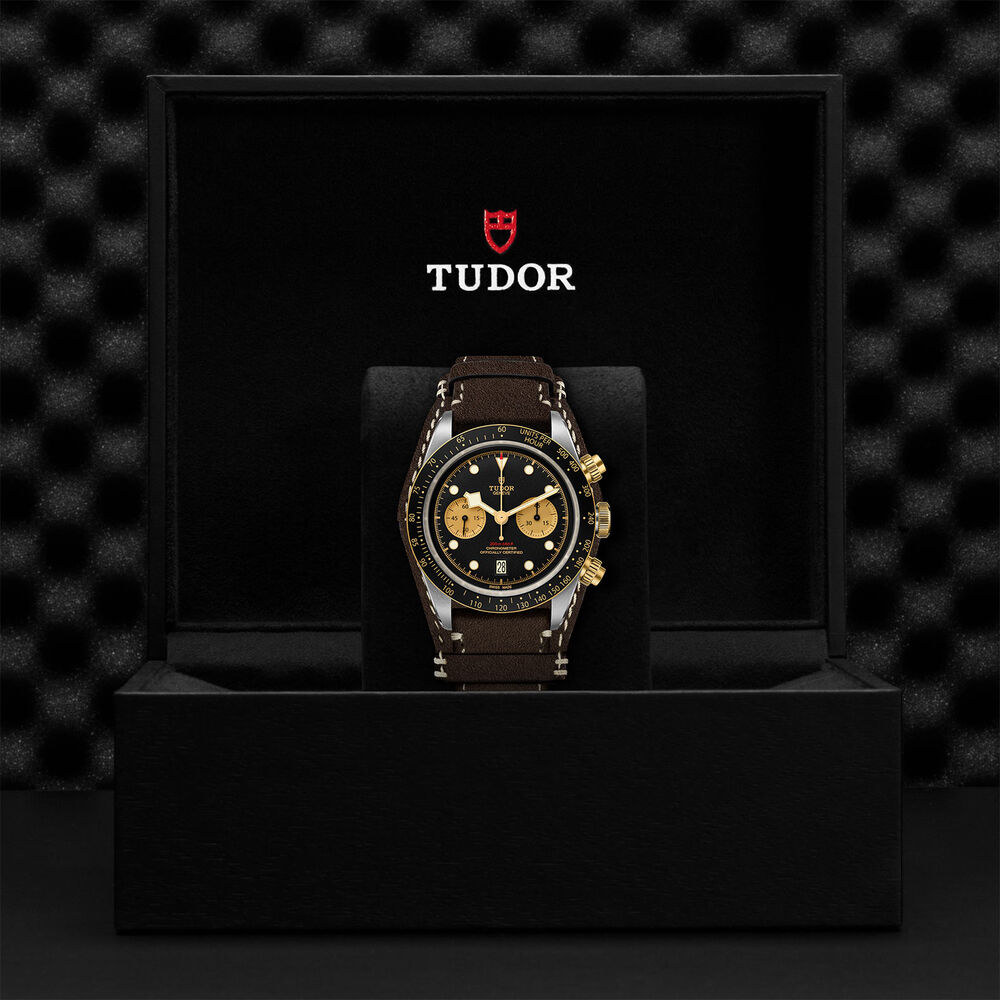 Pre-Owned TUDOR Black Bay S&G Chrono 41mm Black Dial Brown Leather Strap Watch image number 4
