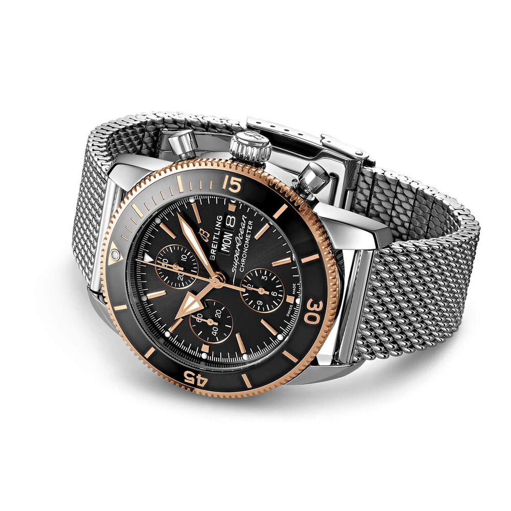 Breitling Superocean Heritage II Black Dial Steel Bracelet Men's Watch image number 2
