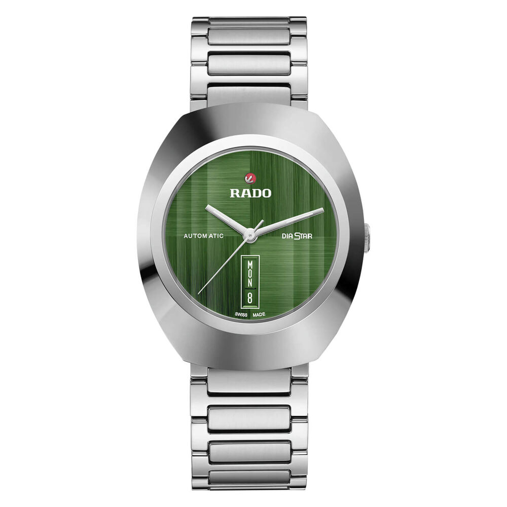 Rado DiaStar Brushed Green Dial Steel Bracelet Watch image number 0