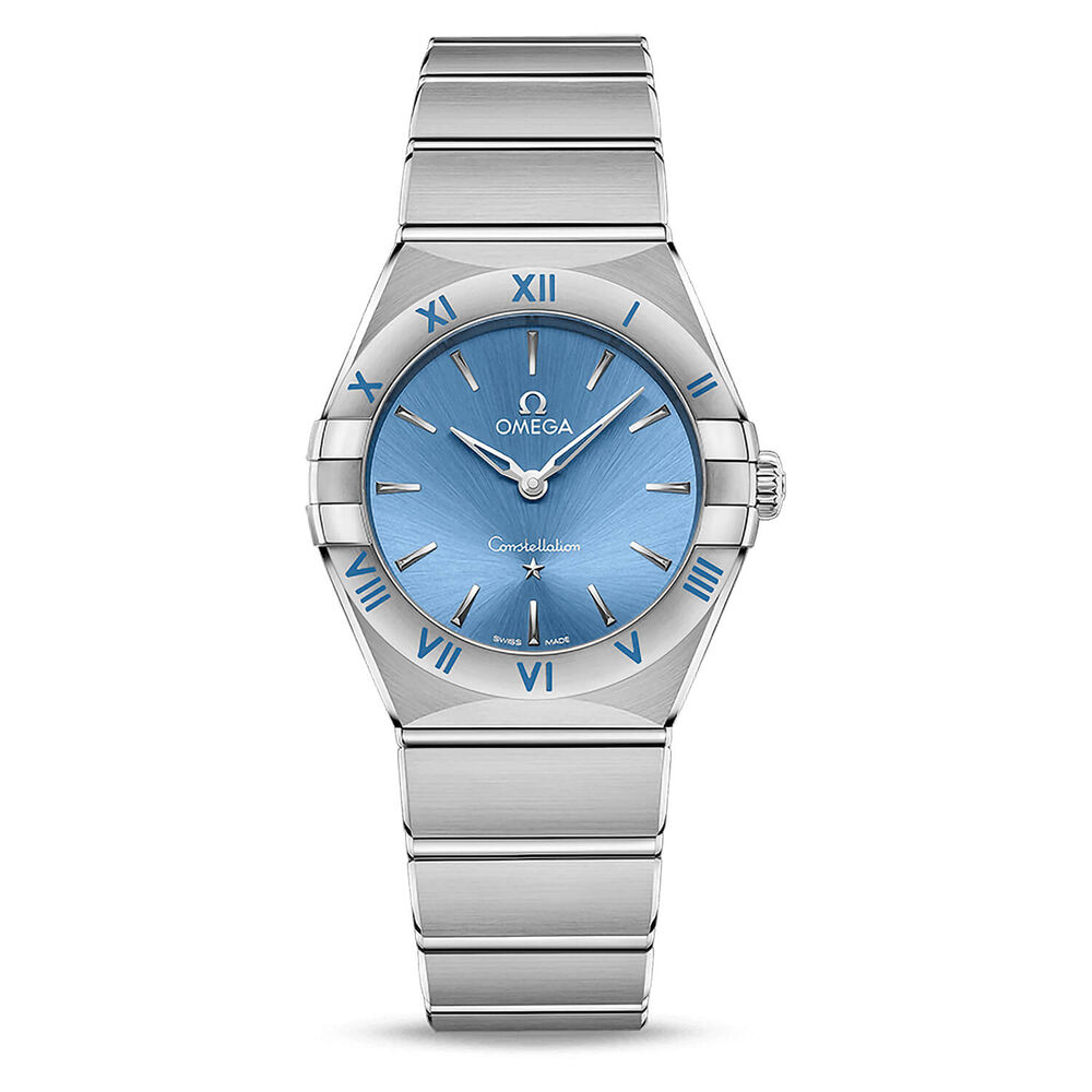 OMEGA Constellation Quartz 28mm Blue Dial Steel Case Bracelet Watch