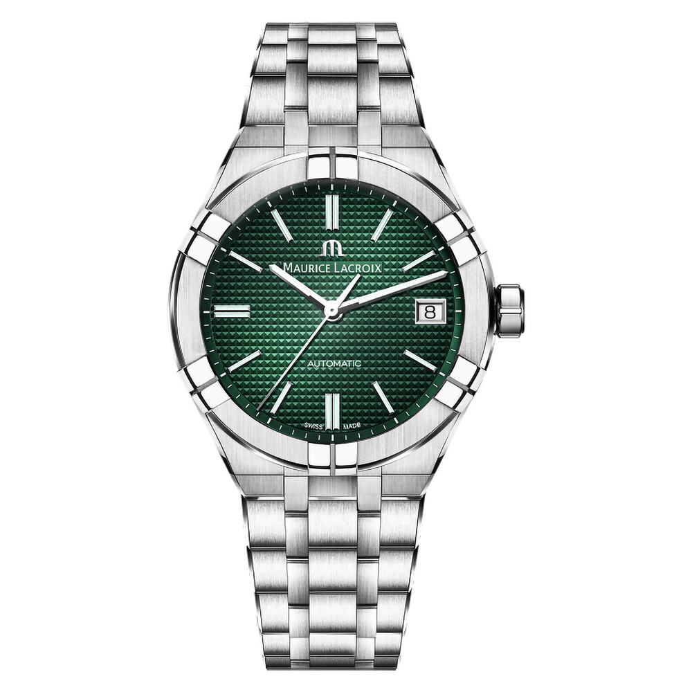 Maurice Lacroix Aikon 39mm Automatic Green Dial Steel Bracelet Watch
