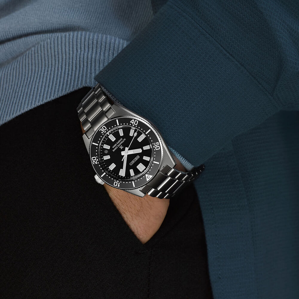 Seiko Prospex 1965 Revival Diver’s 40mm Cove Black Dial Steel Bracelet Watch image number 9