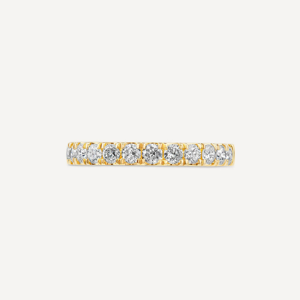 9ct Yellow Gold 2.5mm Split Claw 0.45ct Diamond Wedding Ring