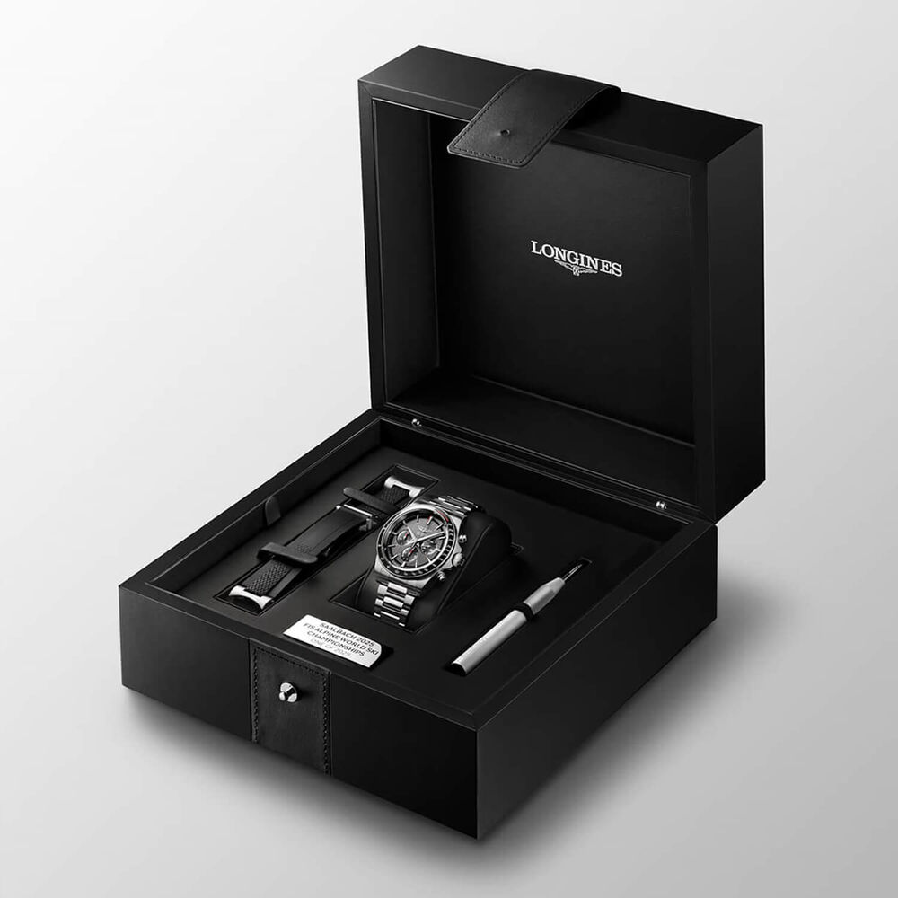 Longines Conquest Chrono Ski Edition 42mm Anthracite Dial Steel Bracelet Watch image number 4
