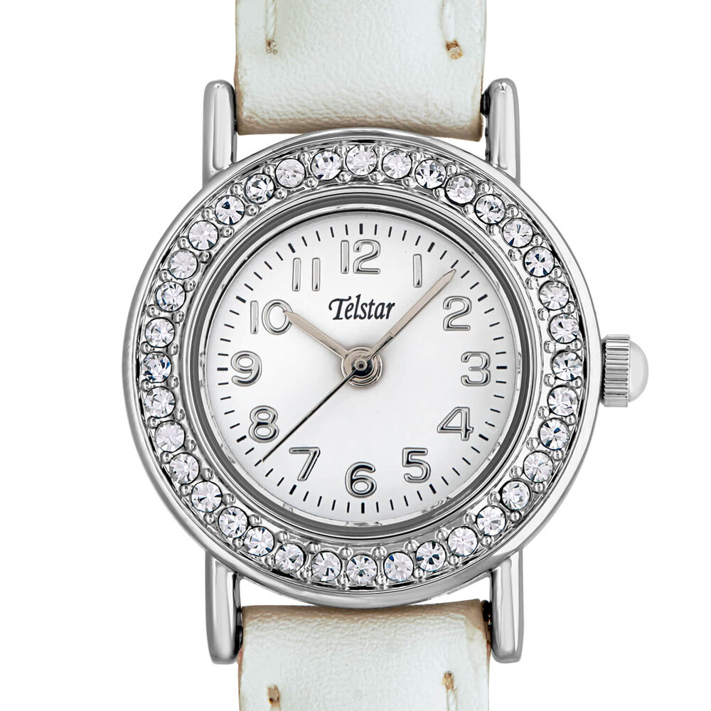 Telstar Girl's Stone-Set First Communion Watch image number 1
