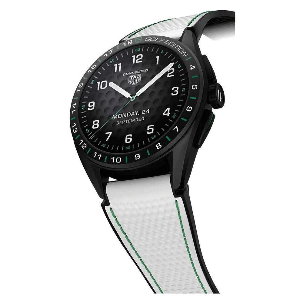 TAG Heuer Connected Calibre E4 Golf Edition 45mm White Strap Watch image number 2