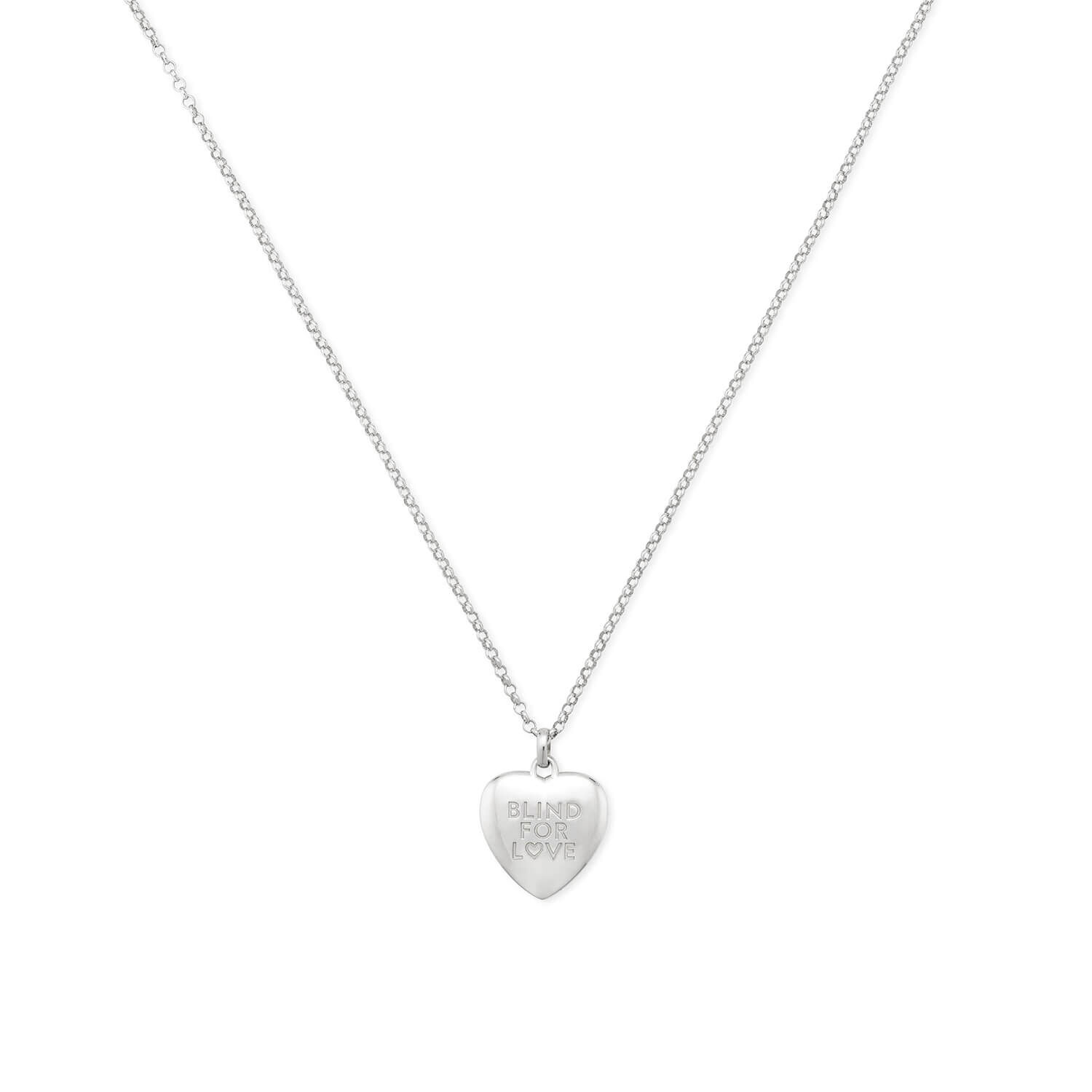 美品＊GUCCI＊シルバー ハート ペンダント Blind For Love Gucci Blind for Love Silver Heart Pendant Necklace