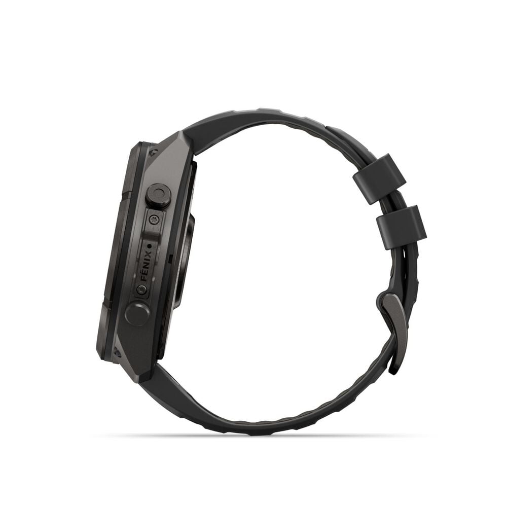 Garmin fenix 9 Pro 51mm Carbon Gray DLC Titanium Black/Pebble Grey Silicone Strap Watch