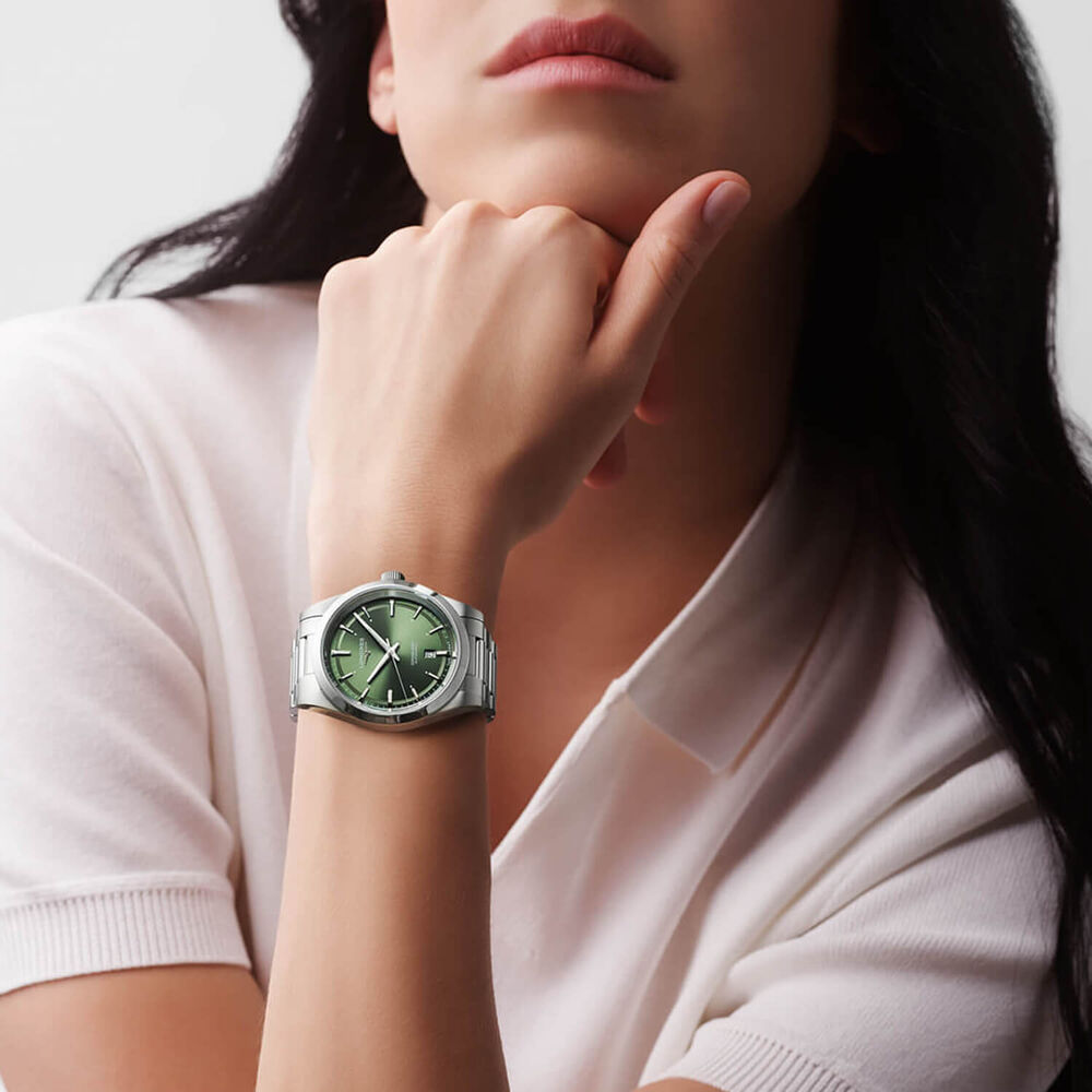 Longines Conquest 2023 41mm Sunray Green Dial Steel Case Mens Watch image number 4