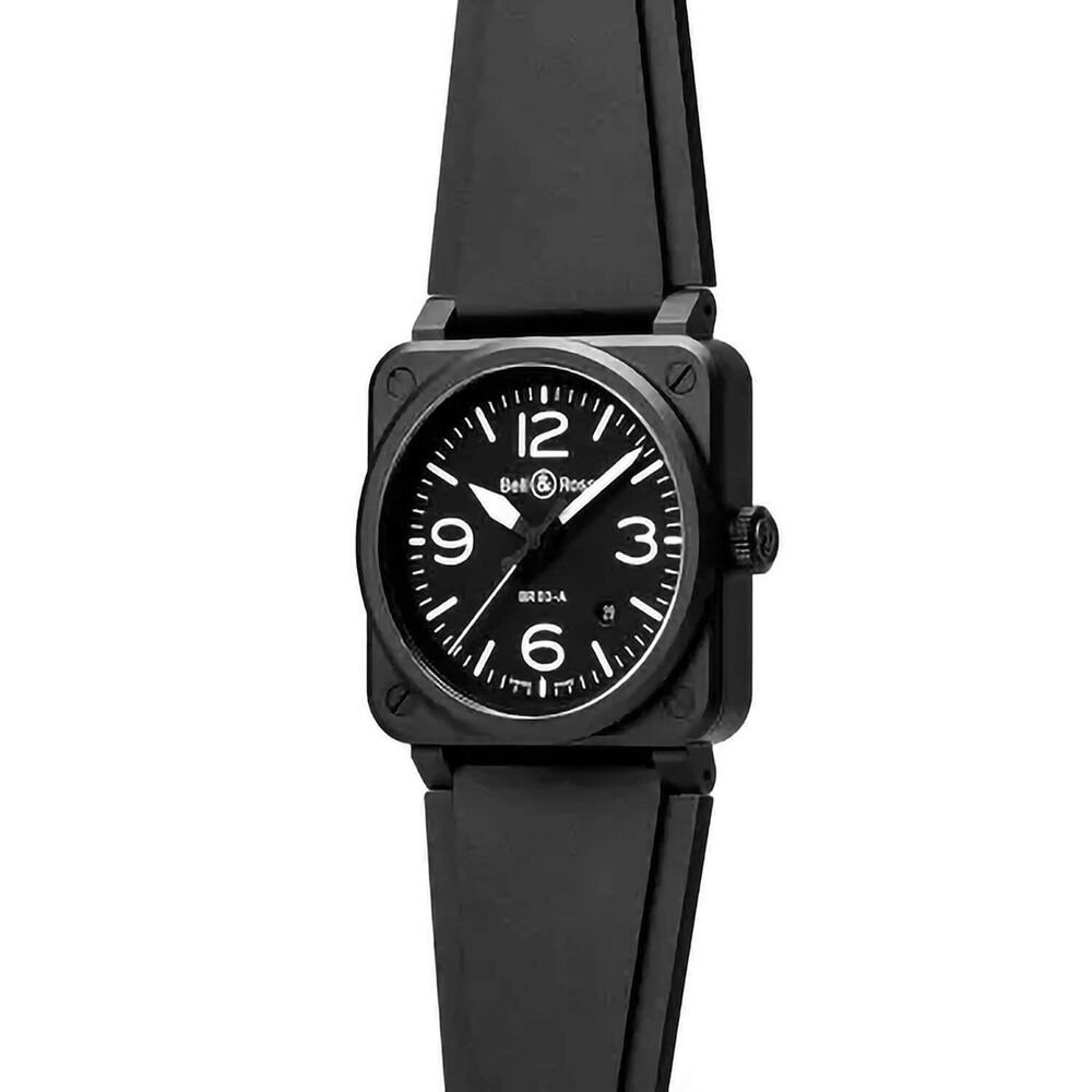 Bell & Ross BR 03 Automatic 41mm Black Matte Ceramic Case Rubber Strap Watch image number 1