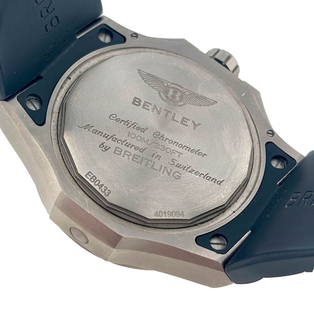 Pre-Owned Breitling Bentley GMT Light Body 45mm Black Dial Rubber Strap Watch image number 3