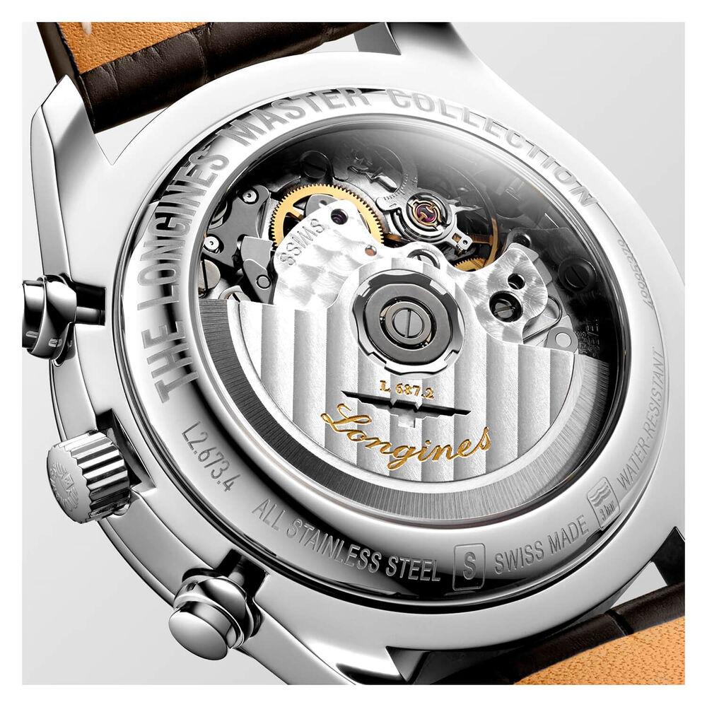 Longines Master Collection Moonphase 40mm Brown Watch image number 2