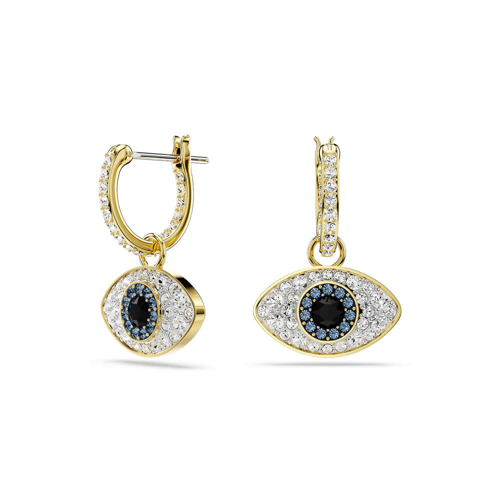 Swarovski Symbolica Crystals 18ct Yellow Gold Finished Eye Drop Earrings