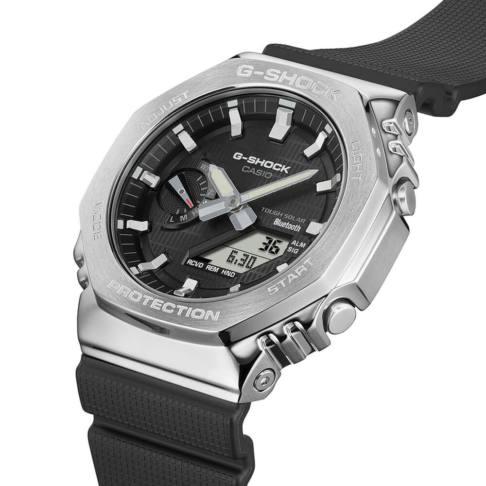 G-SHOCK Metal Covered 49.3mm Dial Black Resin Strap Watch image number 1