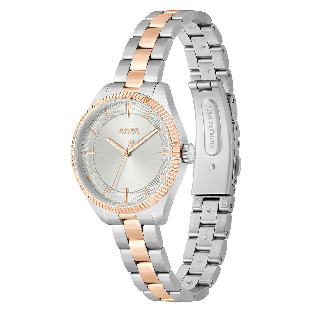 BOSS Sage 32mm Silver 3 Hands Dial Two Tone Bracelet Watch