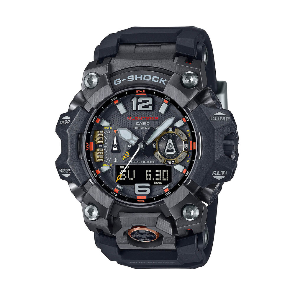 G-SHOCK Master of G Mudmaster 58.7mm Dial Black Resin Strap Watch image number 0