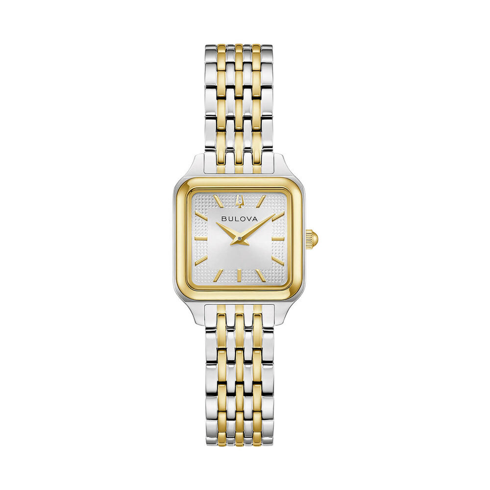 Bulova Sutton 23mm Silver Dial Two Tone Stainless Steel Bracelet Watch