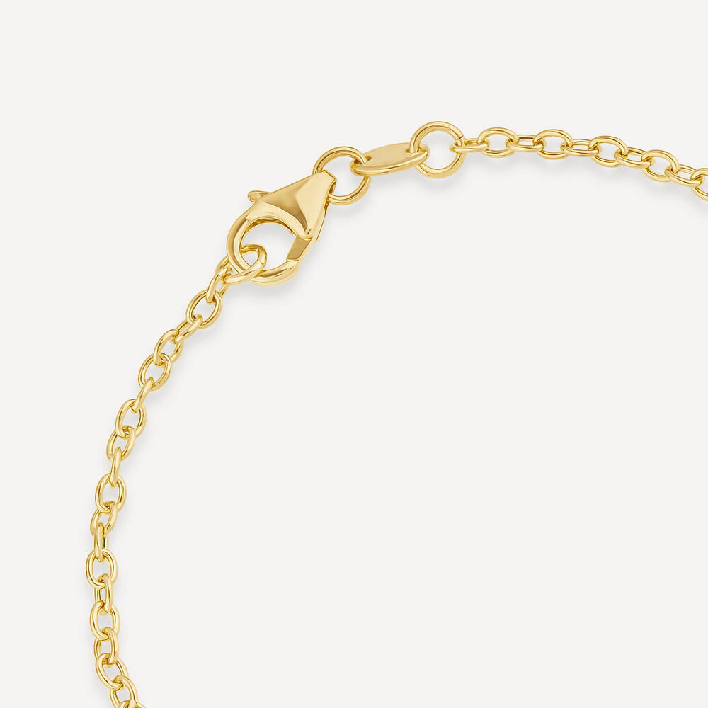9ct Yellow Gold Curb Link Centre Bracelet image number 4