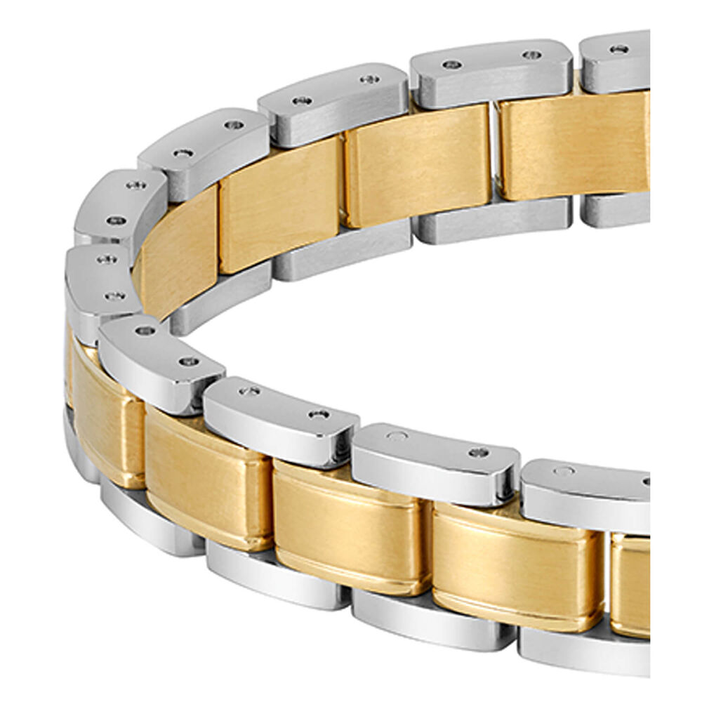 BOSS Gents Metal Link Essentials Two-Tone Bracelet image number 2