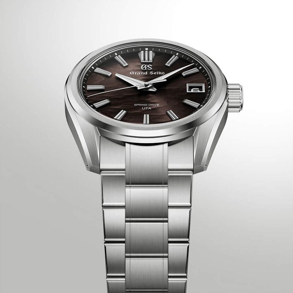Grand Seiko Evolution 9 'Night Lake' Spring Drive UFA 40mm Black Dial Titanium Bracelet Watch